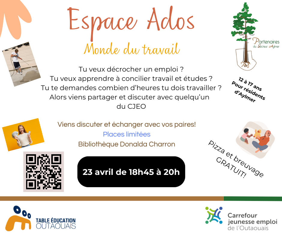 Des espaces ados pour les adolesents à Aylmer, par les Partenaires du secteur Aylmer.