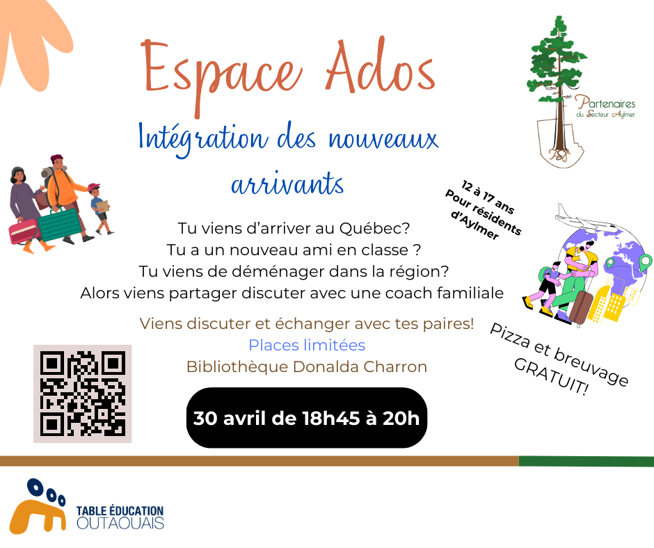 Des espaces ados pour les adolesents à Aylmer, par les Partenaires du secteur Aylmer.